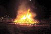 Bonfire burning